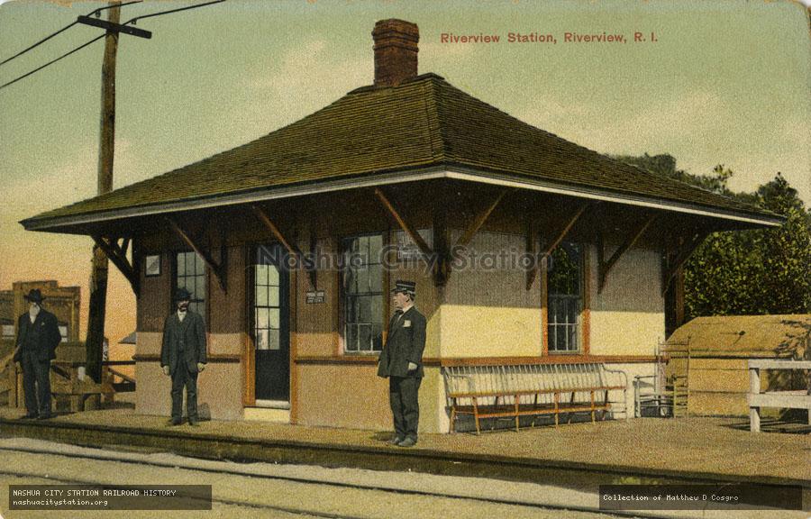 Postcard: Riverview Station, Riverview, Rhode Island